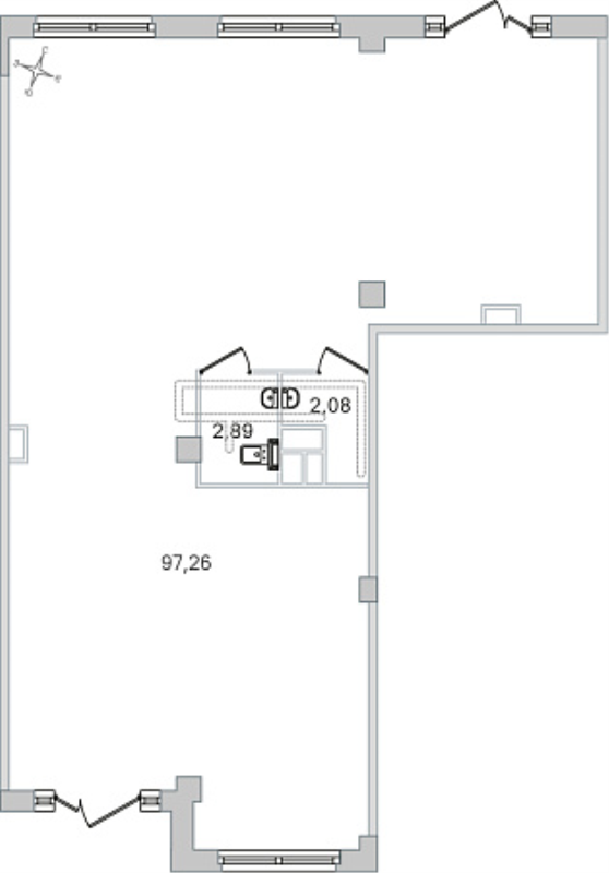Помещение, 101.9 м² в ЖК "Дубровский" - планировка, фото №1