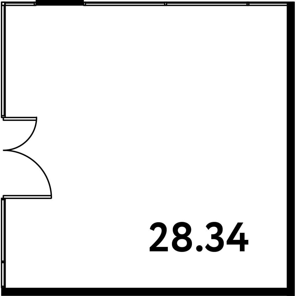 Помещение, 28.34 м² в ЖК "МОСКО" - планировка, фото №1
