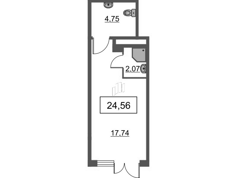 Помещение, 24.56 м² - планировка, фото №1