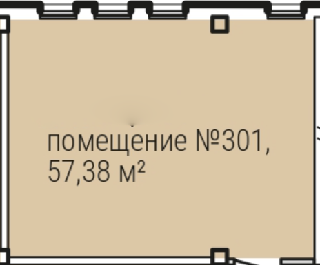 Помещение, 56.65 м² в ЖК "Smart Гранитная" - планировка, фото №1