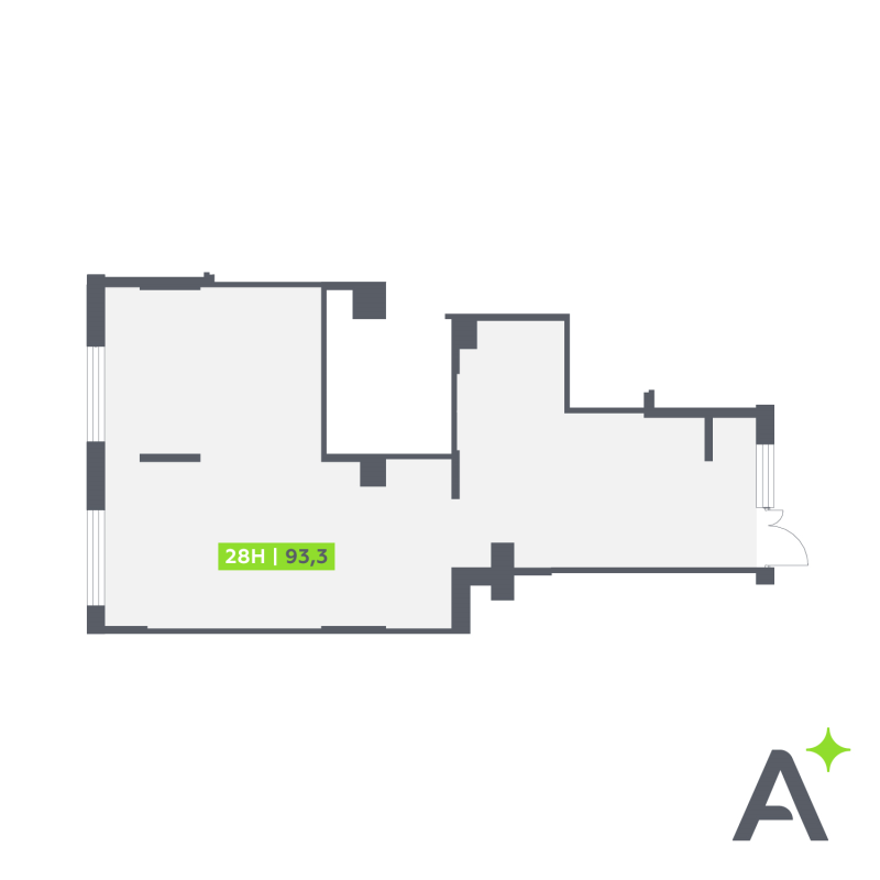 Помещение, 93.3 м² в ЖК "Аквилон All in 3.0" - планировка, фото №1