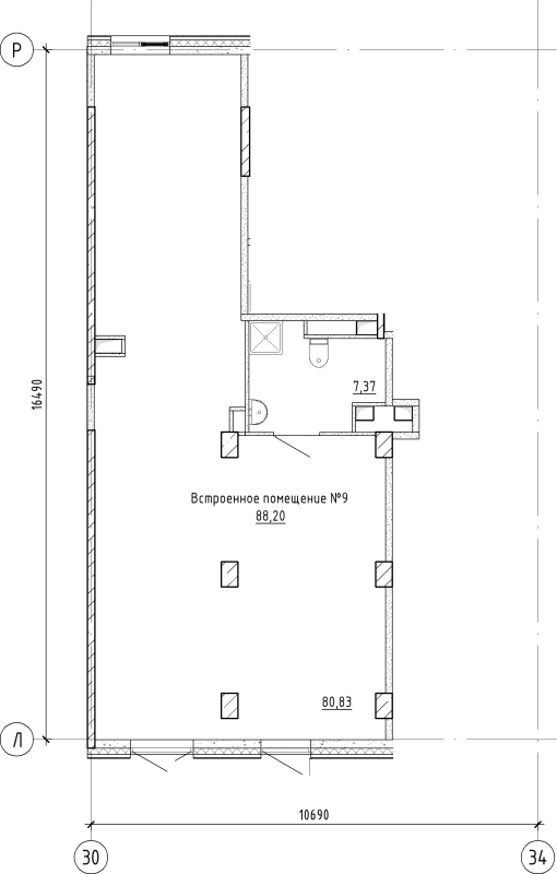 Помещение, 88.2 м² - планировка, фото №1