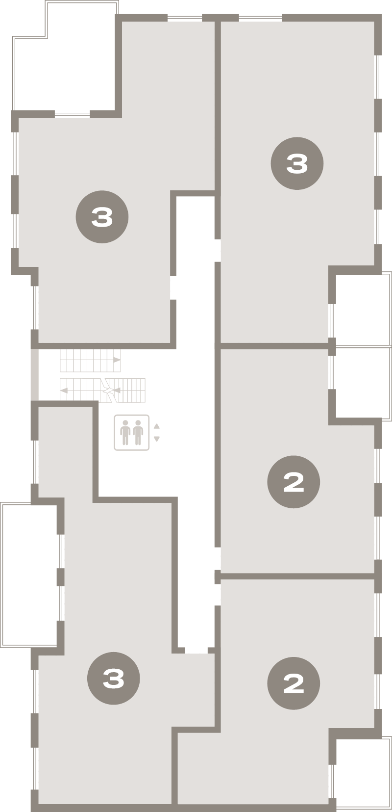4-комнатная (Евро) квартира, 100.3 м² в ЖК "Брусника в Новоселье" - планировка этажа