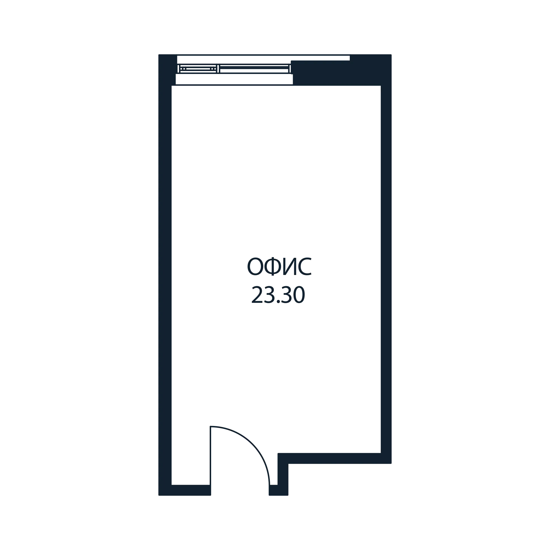 Помещение, 24.04 м² в ЖК "Арт Плаза" - планировка, фото №1