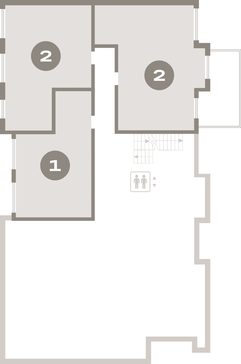 3-комнатная (Евро) квартира, 55.2 м² в ЖК "Брусника в Новоселье" - планировка этажа