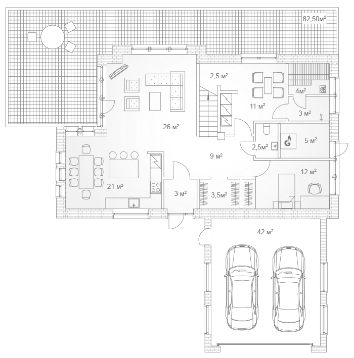 5-комнатная (Евро) квартира, 194.7 м² в ЖК "Сад Времени" - планировка, фото №1