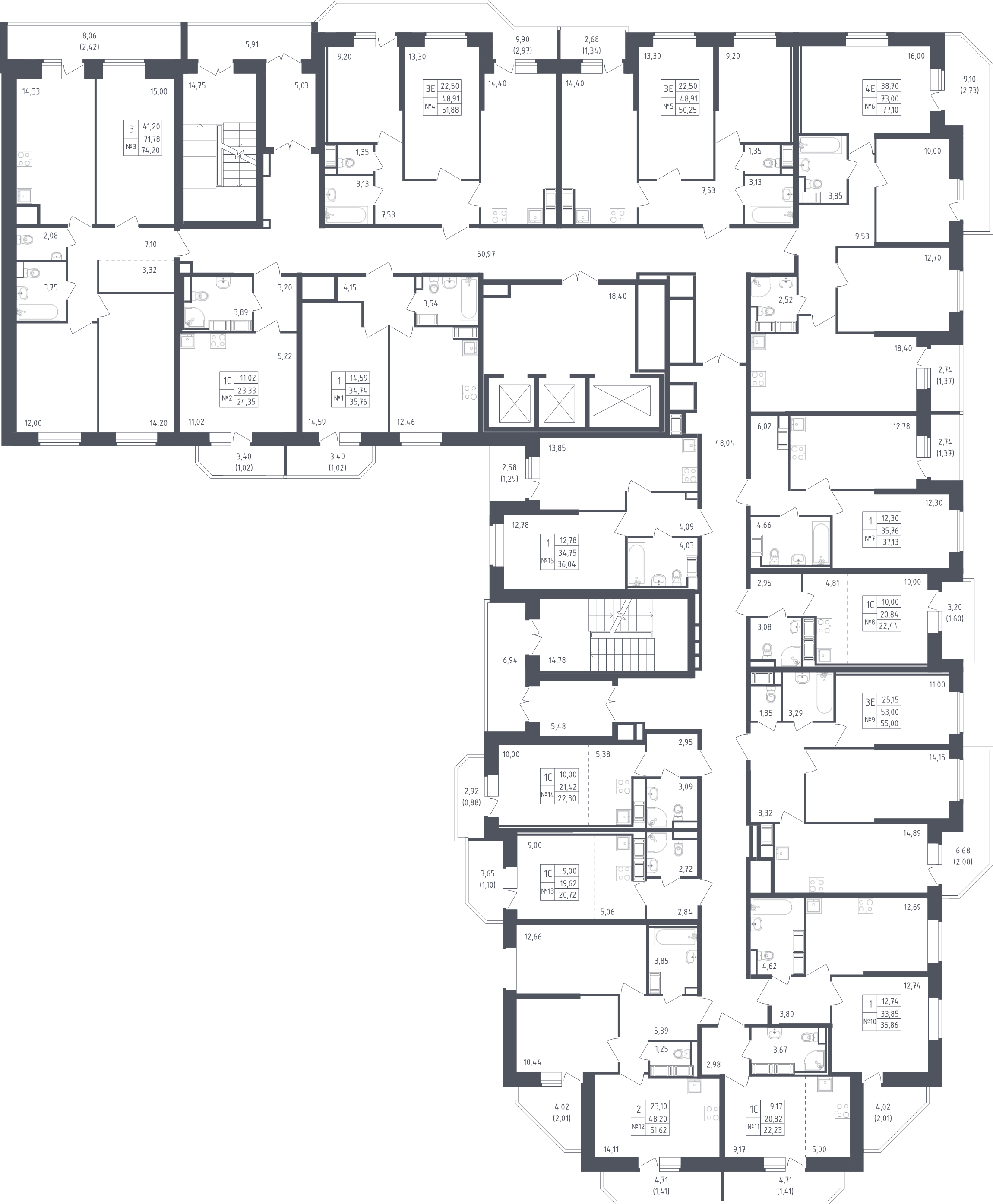 Квартира-студия, 20.72 м² - планировка этажа