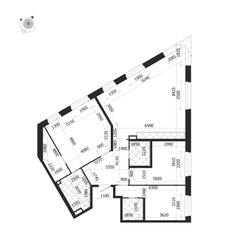 4-комнатная (Евро) квартира, 129.8 м² в ЖК "ЛДМ" - планировка, фото №1