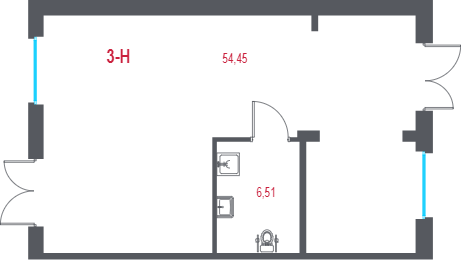 Помещение, 85.74 м² в ЖК "Город-спутник Южный" - планировка, фото №1