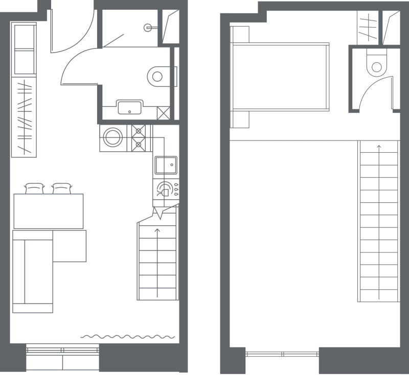 2-комнатная (Евро) квартира, 36.34 м² - планировка, фото №1