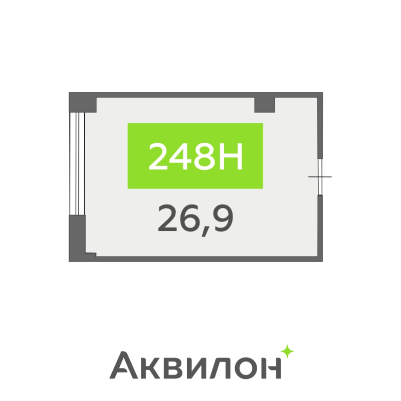 Помещение, 26.9 м² в ЖК "БЦ INSIDE" - планировка, фото №1