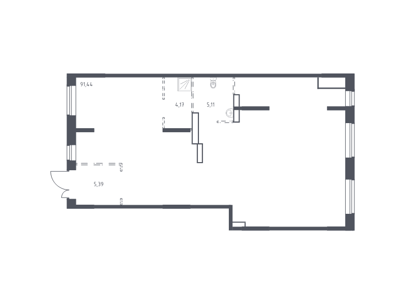 Помещение, 106.11 м² в ЖК "Новые Лаврики" - планировка, фото №1