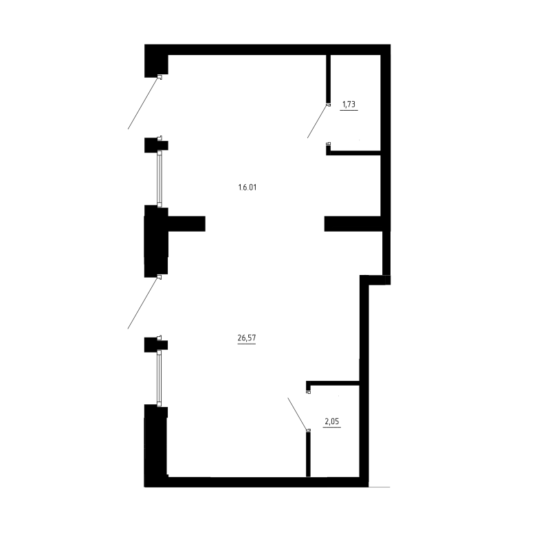 Помещение, 30.35 м² в ЖК "Аннино Сити" - планировка, фото №1