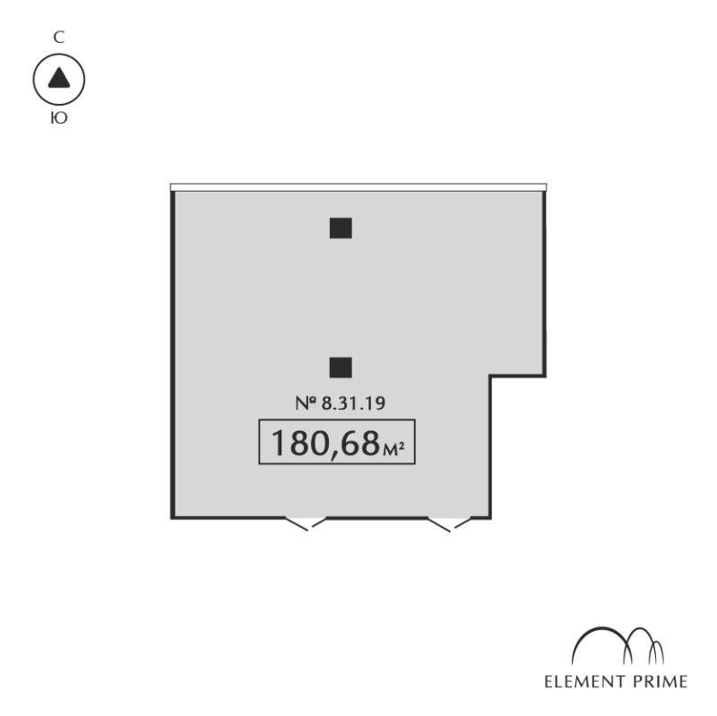 Помещение, 180.68 м² в ЖК "ELEMENT PRIME" - планировка, фото №1