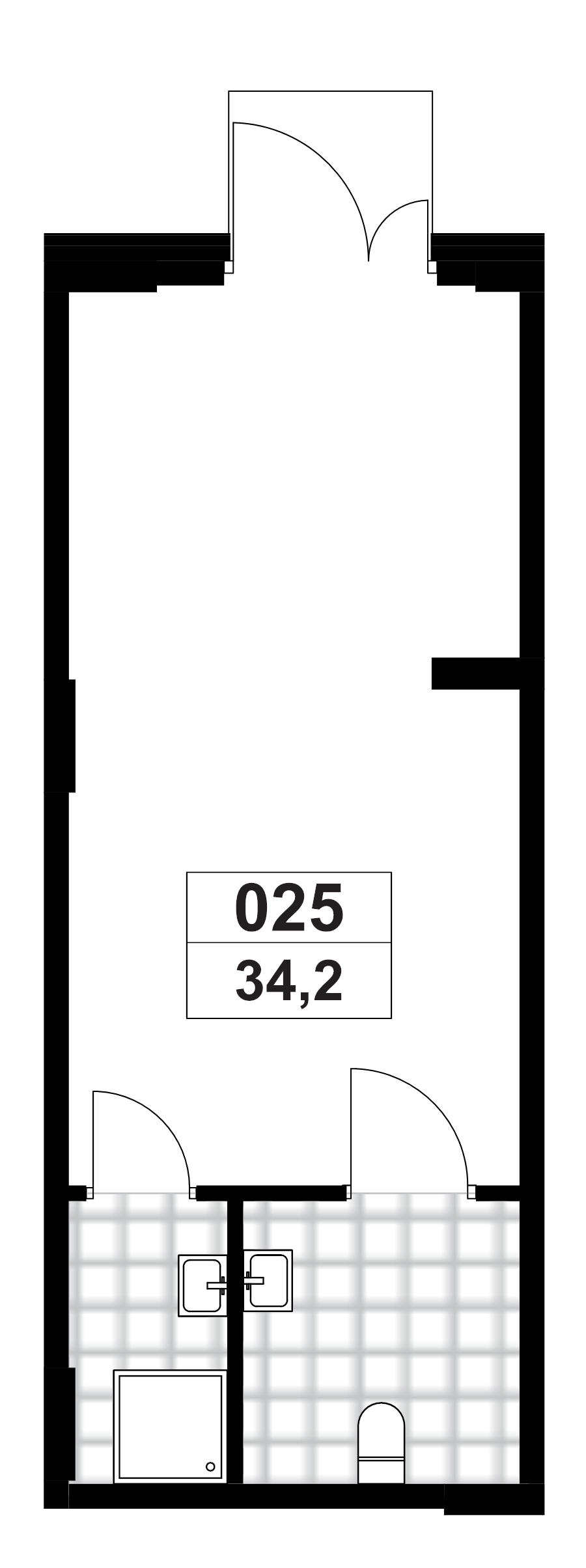 Помещение, 34.2 м² в ЖК "А101 Всеволожск" - планировка, фото №1