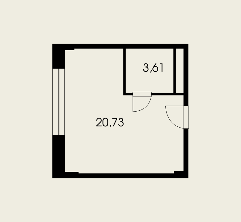 Помещение, 24.34 м² в ЖК "Холландер" - планировка, фото №1