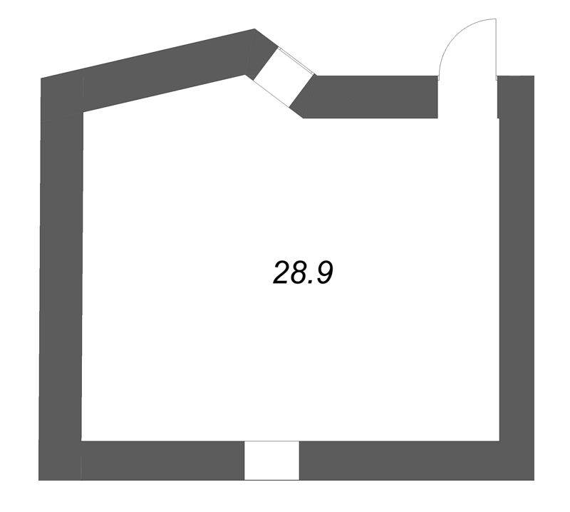 Помещение, 28.9 м² - планировка, фото №1
