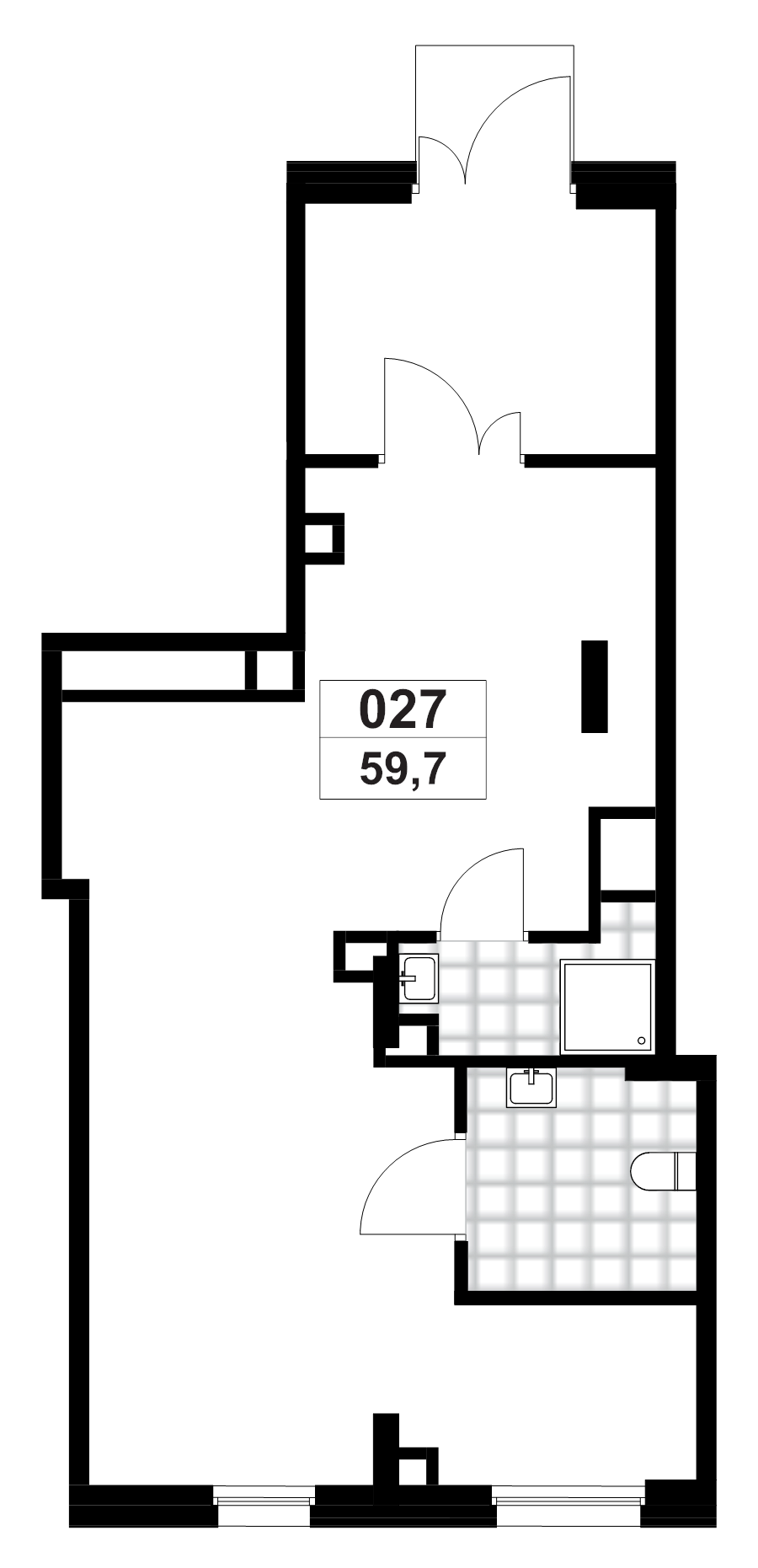 Помещение, 59.7 м² - планировка, фото №1