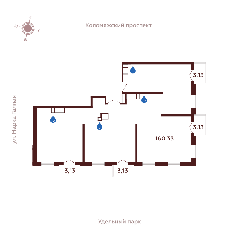 Помещение, 171.96 м² в ЖК "Saan" - планировка, фото №1