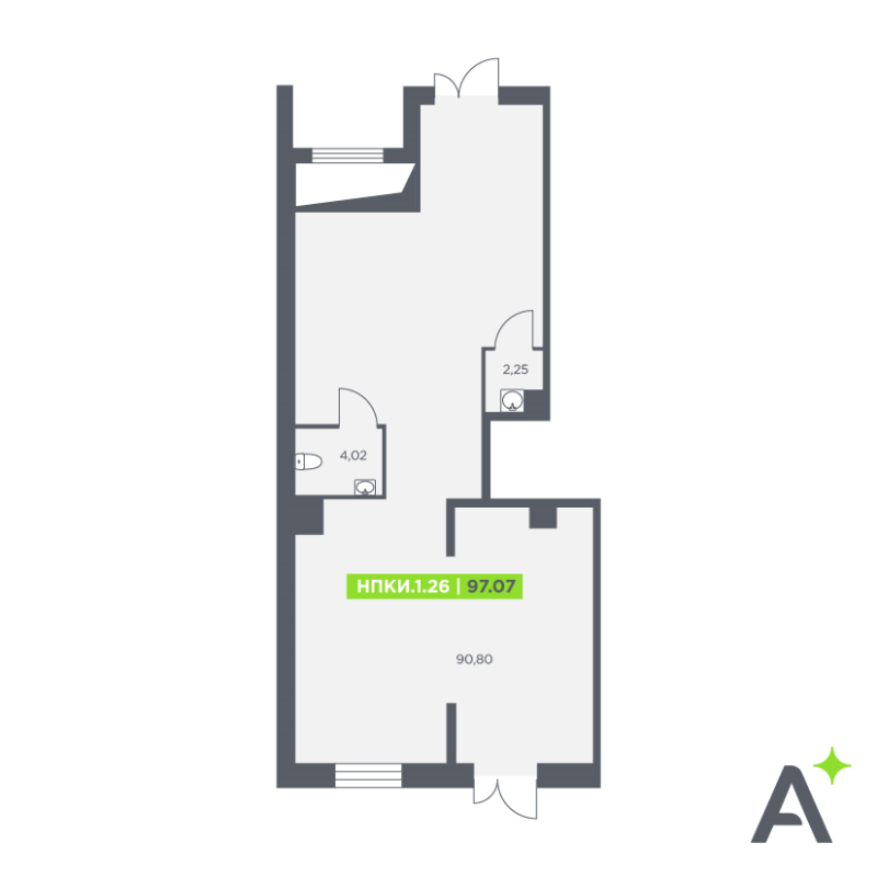 Помещение, 97.07 м² - планировка, фото №1