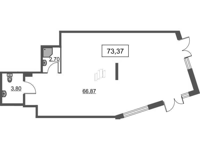 Помещение, 73.37 м² - планировка, фото №1