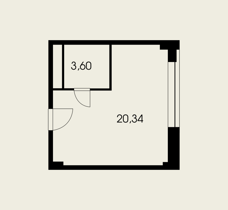 Помещение, 23.94 м² в ЖК "Холландер" - планировка, фото №1