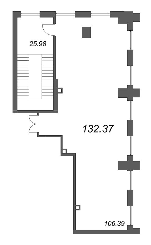 Помещение, 132.37 м² в ЖК "Saan" - планировка, фото №1