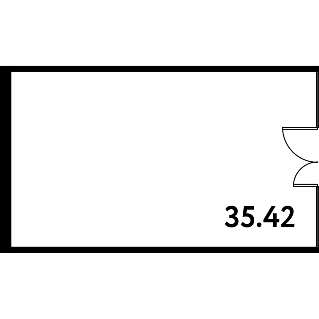 Помещение, 35.42 м² в ЖК "МОСКО" - планировка, фото №1