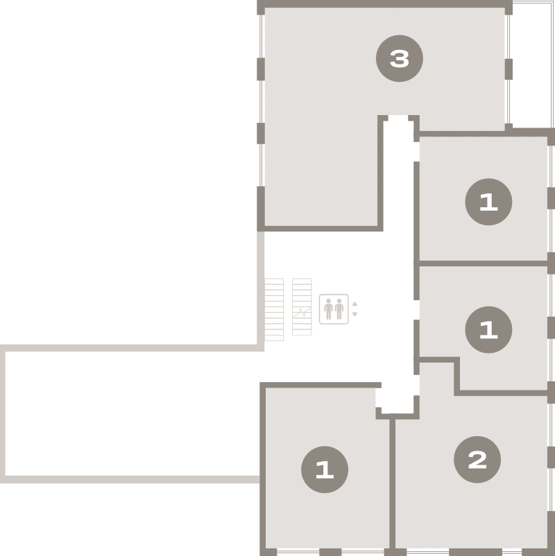 2-комнатная (Евро) квартира, 52.2 м² в ЖК "Северный ветер" - планировка этажа