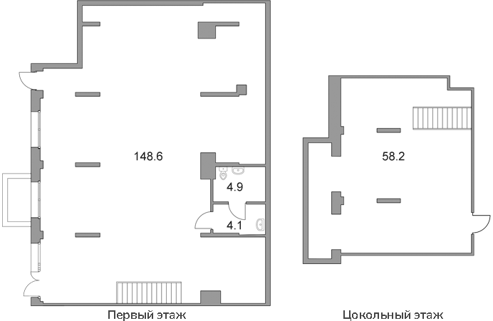 Помещение, 215.8 м² в ЖК "Граф Орлов" - планировка, фото №1