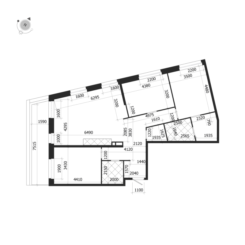 4-комнатная (Евро) квартира, 116 м² в ЖК "ЛДМ" - планировка, фото №1
