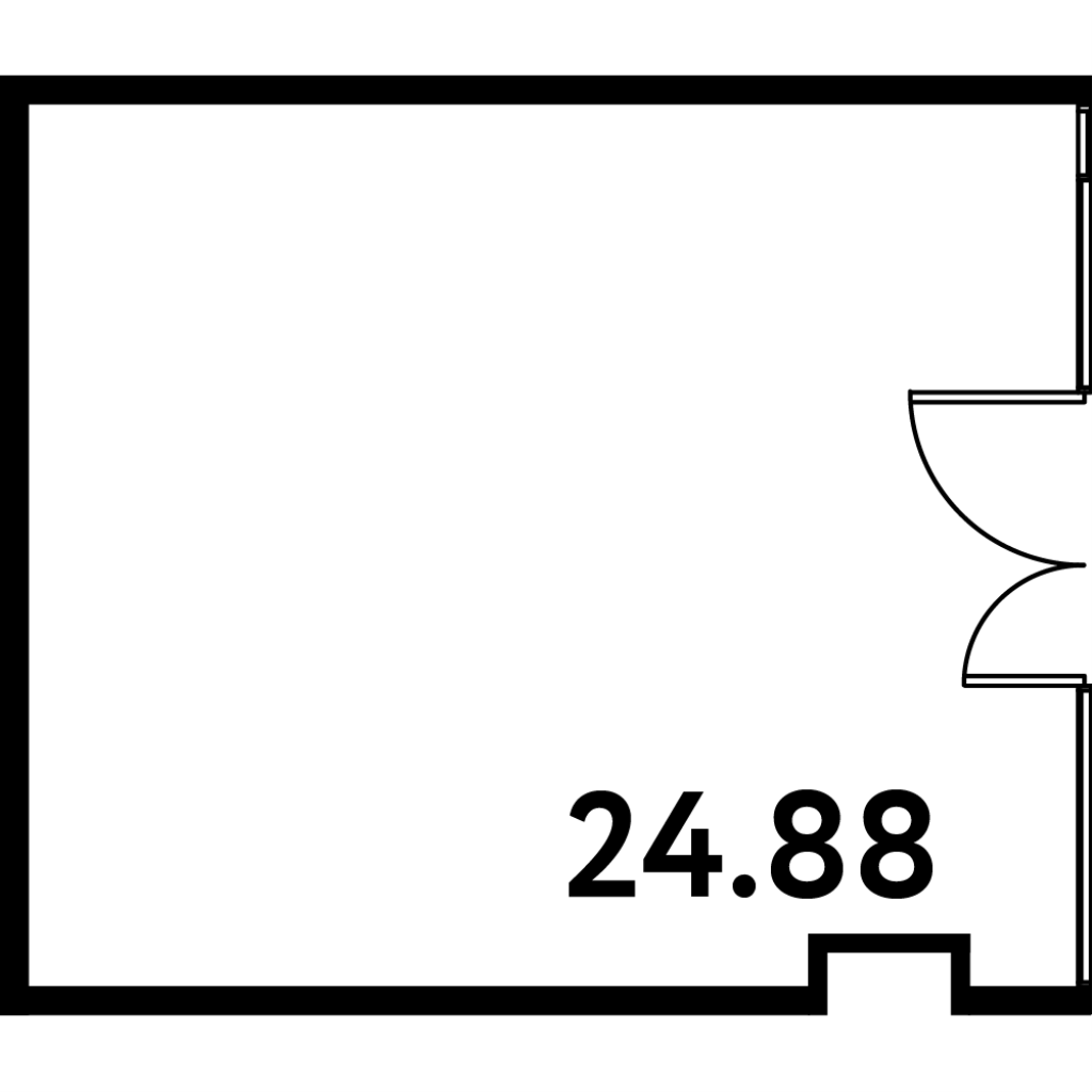 Помещение, 24.88 м² в ЖК "МОСКО" - планировка, фото №1