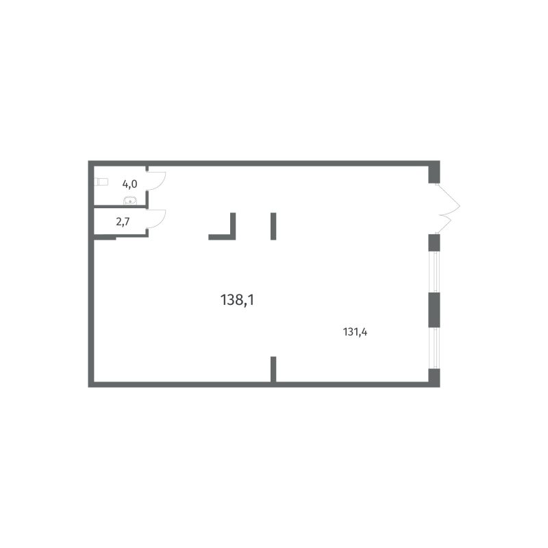 Помещение, 138.12 м² в ЖК "NewПитер 2.0" - планировка, фото №1