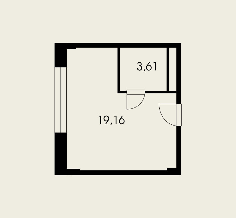 Помещение, 22.78 м² в ЖК "Холландер" - планировка, фото №1