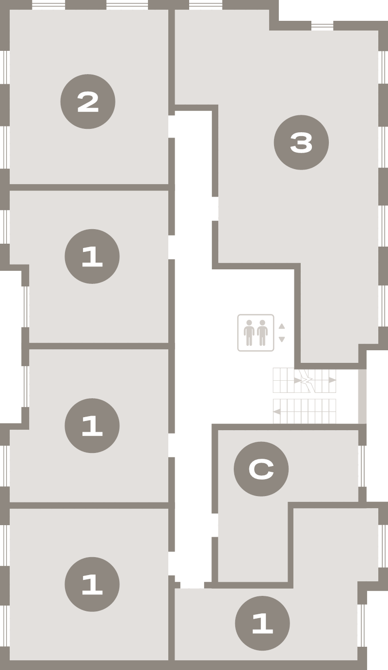 Квартира-студия, 28.2 м² в ЖК "Брусника в Новоселье" - планировка этажа