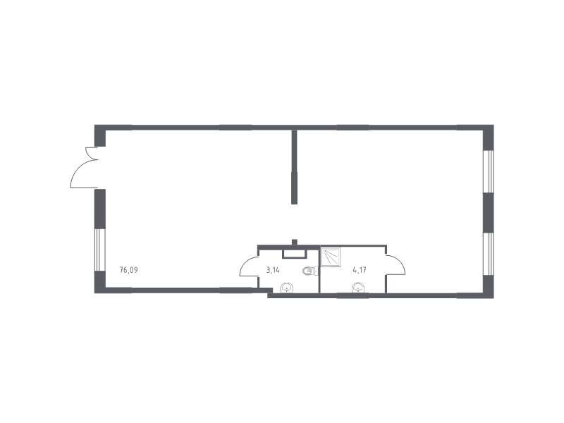 Помещение, 83.4 м² - планировка, фото №1