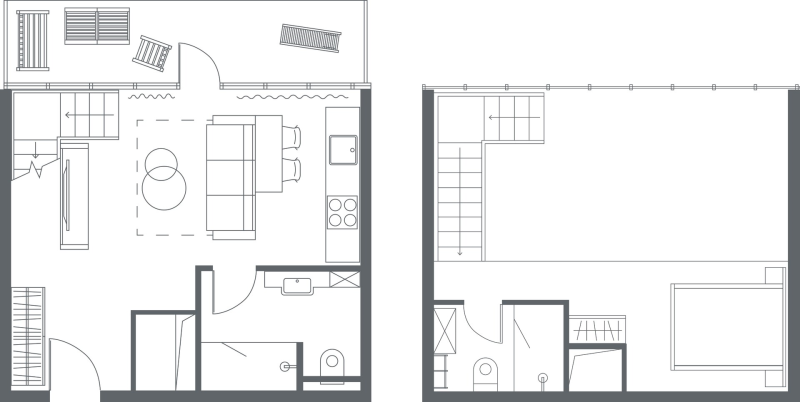 2-комнатная (Евро) квартира, 50.68 м² в ЖК "YE’S Primorsky" - планировка, фото №1