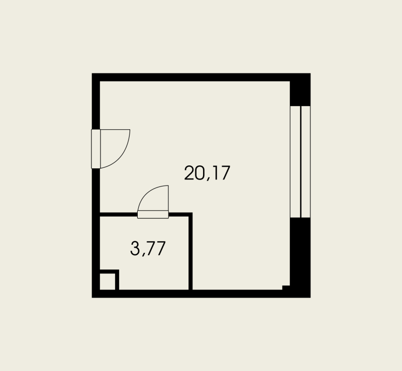 Помещение, 23.94 м² в ЖК "Холландер" - планировка, фото №1