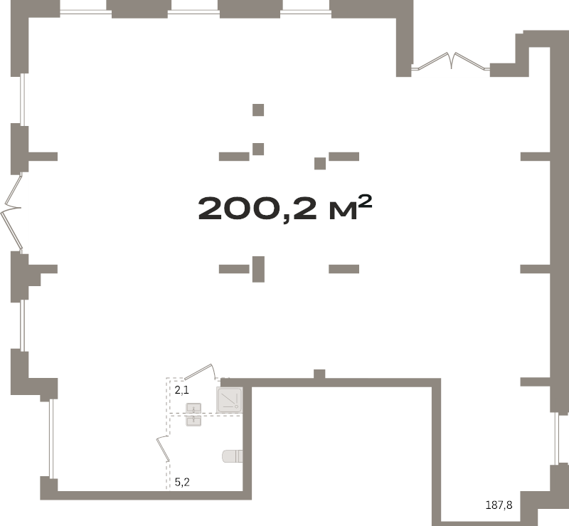 Помещение, 200.2 м² в ЖК "Брусника в Новоселье" - планировка, фото №1