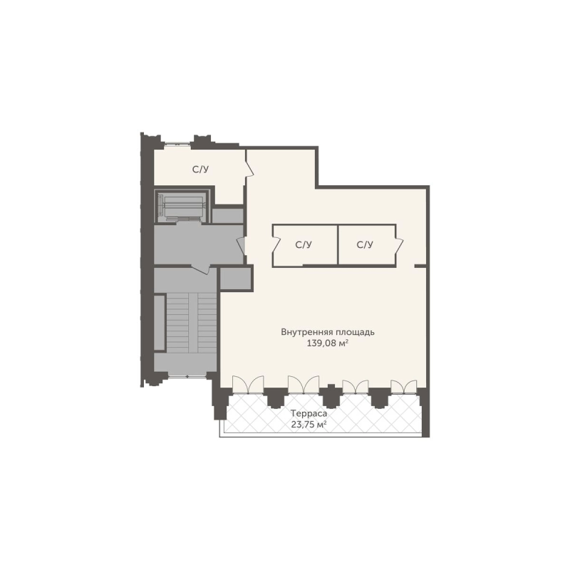 Квартира-студия, 146.21 м² - планировка, фото №1