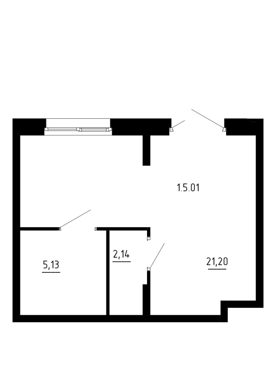 Помещение, 28.47 м² в ЖК "Аннино Сити" - планировка, фото №1