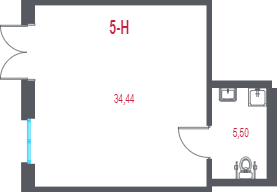 Помещение, 39.94 м² в ЖК "Город-спутник Южный" - планировка, фото №1