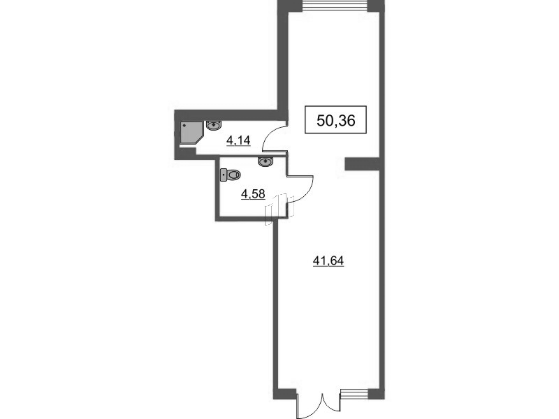 Помещение, 50.36 м² - планировка, фото №1