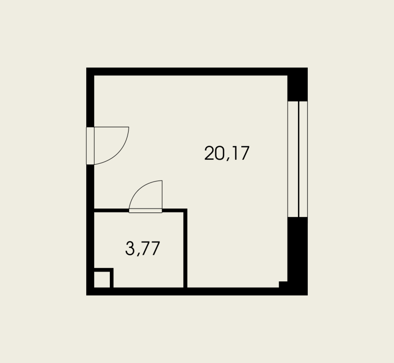 Помещение, 23.94 м² в ЖК "Холландер" - планировка, фото №1