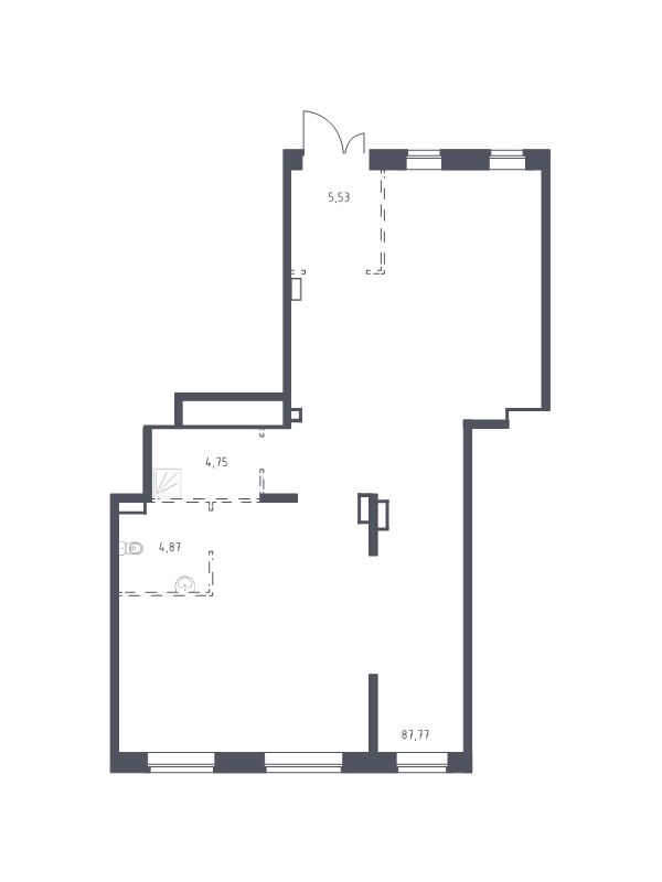 Помещение, 102.92 м² в ЖК "Квартал Торики" - планировка, фото №1