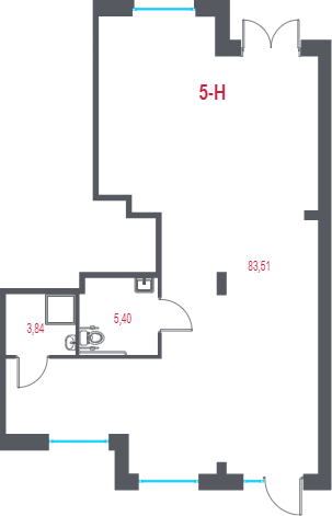 Помещение, 92.75 м² в ЖК "Город-спутник Южный" - планировка, фото №1