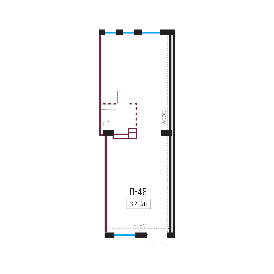 Помещение, 82.46 м² - планировка, фото №1