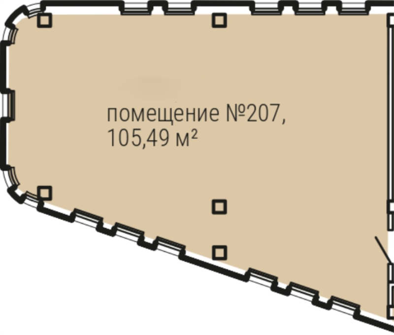 Помещение, 105.49 м² в ЖК "Smart Гранитная" - планировка, фото №1