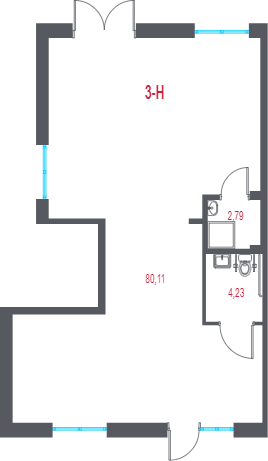 Помещение, 87.13 м² в ЖК "Город-спутник Южный" - планировка, фото №1