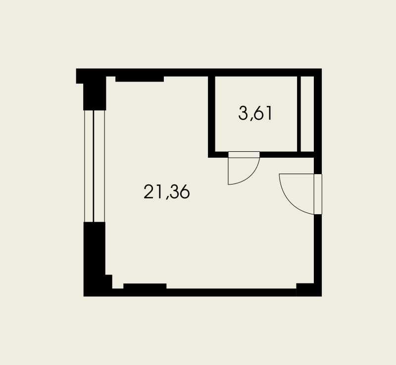 Помещение, 24.97 м² в ЖК "Холландер" - планировка, фото №1